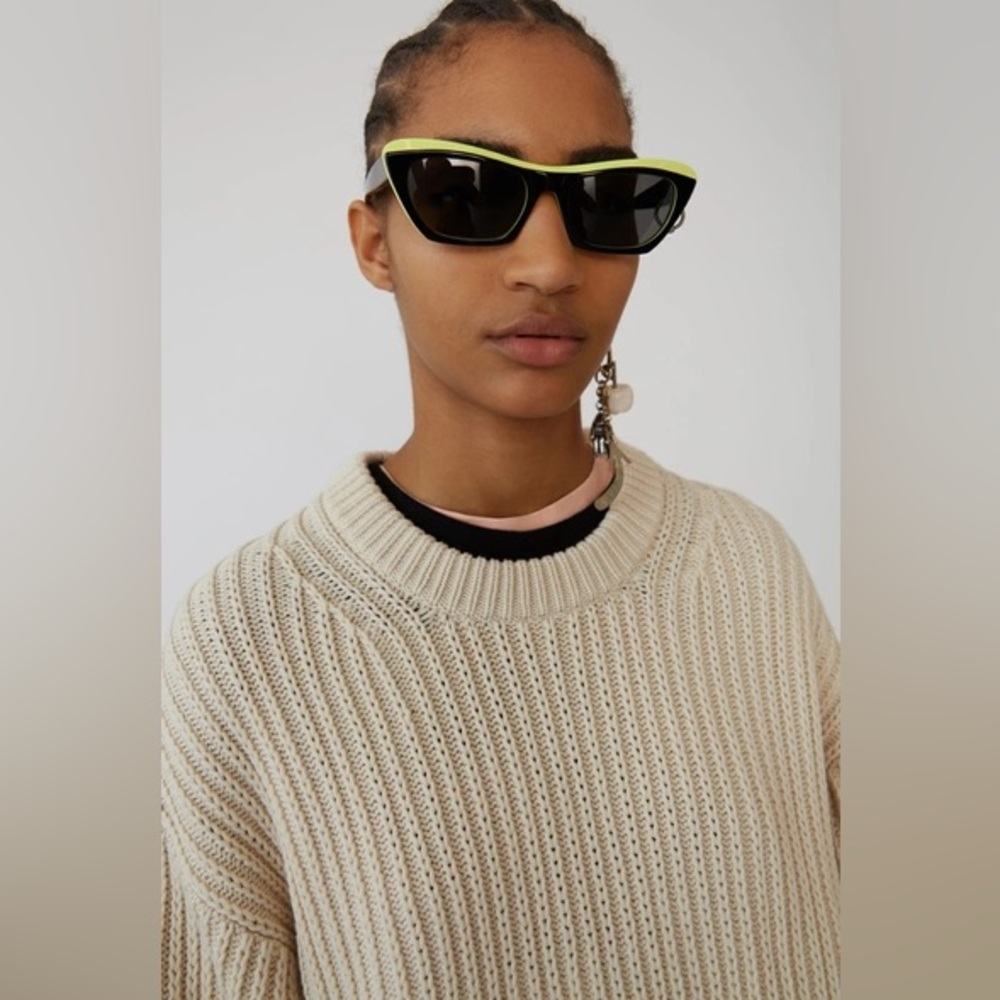 Acne Studios Ribbed knit cropped cotton pullover. Great condition Size M.